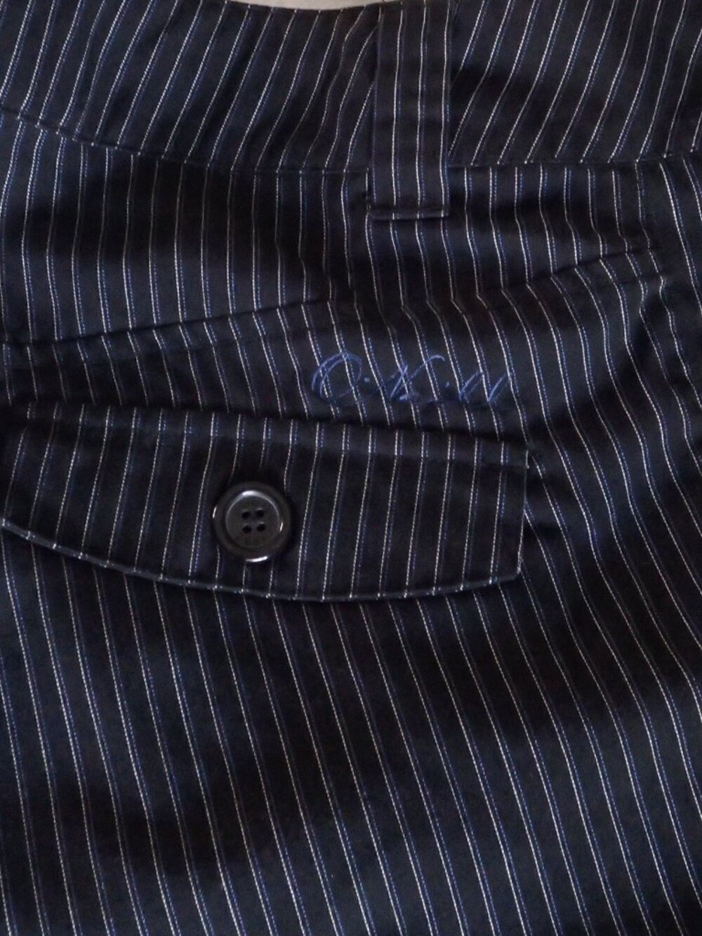 O'Neil Bermuda Black & White Vintage Pinstripe Shorts
